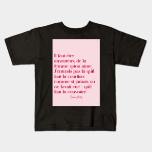 Quotes about love - Sacha Guitry Kids T-Shirt